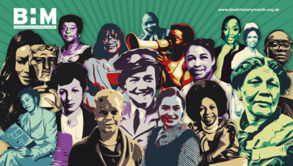 A colourful collage of historical British Black women