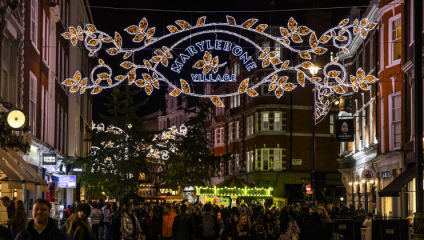 Marylebone Village Christmas lights