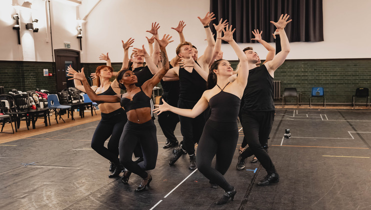 CHICAGO. In Rehearsals. The Company. Photo Mark Senior