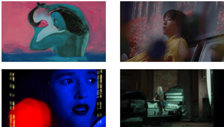 Top left: La Voix des Sirenes (2023) dir. Gianluigi Toccafondo, top right: Masterpiece Mommy (2024) dir. Dorothy Sing Zhang, bottom left: Pirouette (2024) dir. Ann Oren, bottom right: Wander to Wonder (2023) dir. Nina Gantz