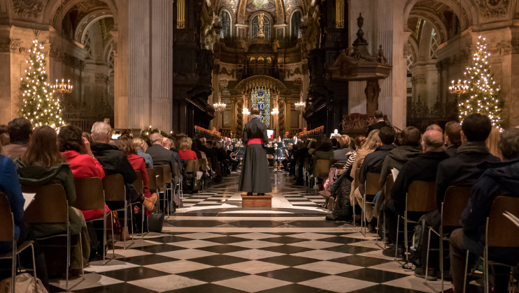 Christmas carol service at St Paul’s Cathedral in London