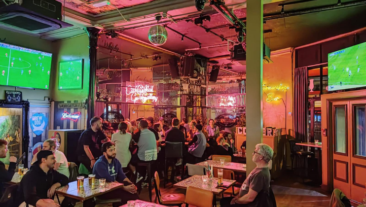 The interior of The Corner Shop Bar in Shoreditch