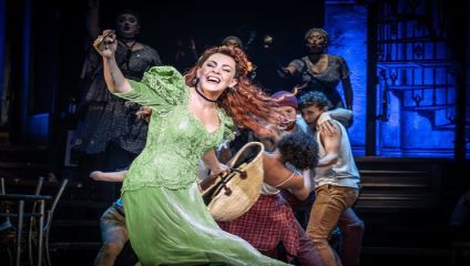 HADESTOWN at the Lyric Theatre, London. Rachel Tucker as Persephone. Credit Marc Brenner