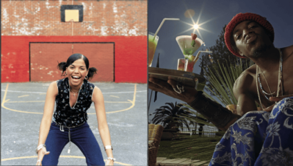 L-R: Ms. Dynamite, by Gemma Booth, May 2001, ©Gemma Booth; ANDRÉ 3000, by James Dimmock, December 2000, ©James Dimmock.