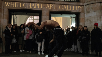 Jamal Sterrett, Performance part of Polyphonic Bodies takeover, 2022. Whitechapel Gallery. Photo: Luke Lentes