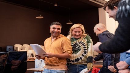 NICK MOHAMMED IN REHEARSAL FOR A CHRISTMAS CAROL(ISH) credit Paul Gilbey