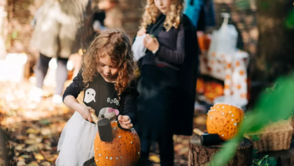 Kids enjoying themselves at Hyde Park's Halloween activities day