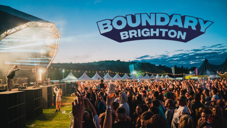 Boundary Festival stage and crowd at the festival